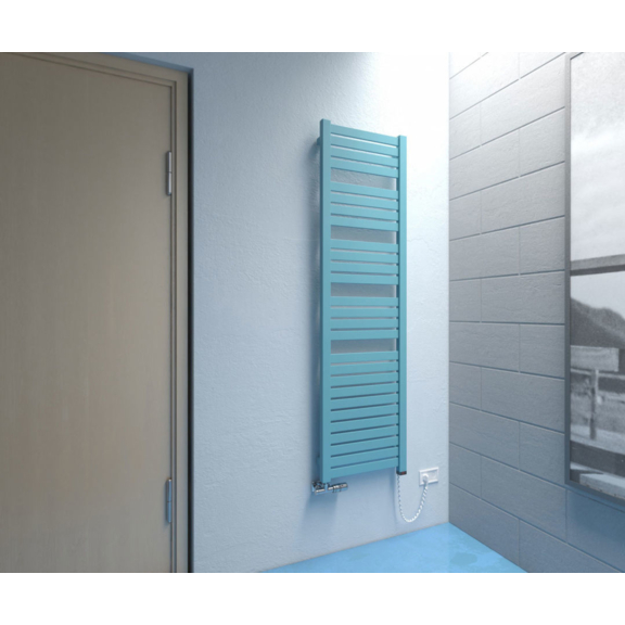 TERMA Mantis Designheizkörper 1260x540 RAL 5018 im Interieur