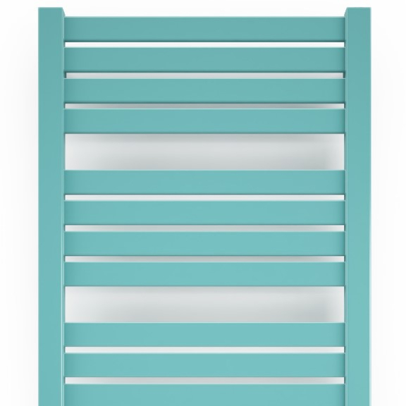 TERMA Mantis Designheizkörper an Wand RAL 5018 Detail