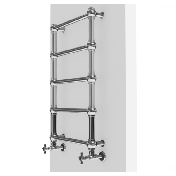 TERMA Retro Designheizkörper 800x504 Chrom Seitenansicht