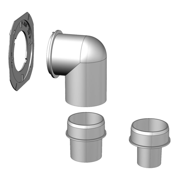 Helios ELS-WCS Set für Absaugung direkt von Toilettenbecken
